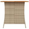vidaXL 5-tlg. Garten-Essgruppe mit Kissen Beige Poly Rattan