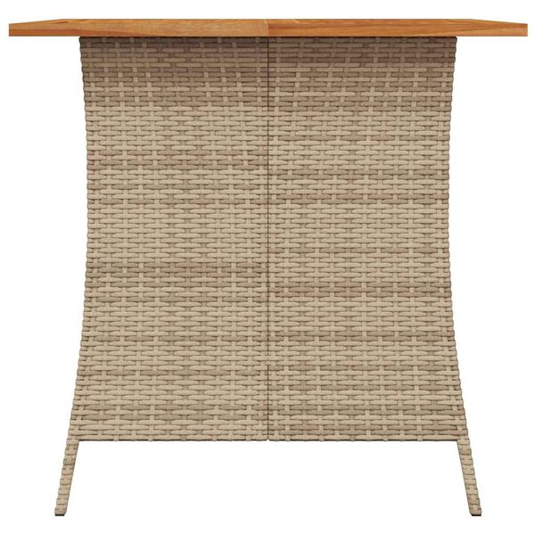 vidaXL 5-tlg. Garten-Essgruppe mit Kissen Beige Poly Rattan