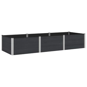 vidaXL Hochbeet Schwarz 300 x 100 x 54 cm
