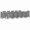 vidaXL Garten Essgruppe 13 stk. Hellgrau Poly Rattan