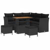 vidaXL Gartensofa-set 8 pcs Schwarz Poly-Rattan