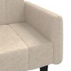 vidaXL Schlafsofa 2-Sitzer Creme Mikrofasergewebe