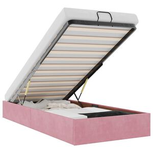 vidaXL Ottoman-Bett ohne Matratze Rosa 90x200 cm Samt
