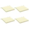 vidaXL 4-teilige Sitzkissen SOEST 4 stk. 100 % Polyester Creme