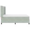 vidaXL Boxspringbett mit Kopfteil Hellgrau 140 x 190 cm Samt