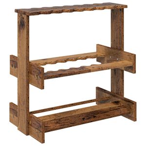 vidaXL Billardqueue-St&auml;nder Holzwerkstoff 60 x 35 x 60 cm Altholz