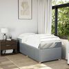 vidaXL Boxspringbett mit Matratze Hellgrau 80x200 cm Stoff