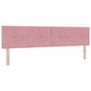 vidaXL Boxspringbett mit Matratze mit Kopfteil Rosa 200 x 200 cm Samt