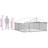 vidaXL Outdoor-Hundezwinger mit Dach 300x300x150 cm