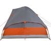 vidaXL Kuppel-Campingzelt 2 Personen Grau und Orange Wasserdicht