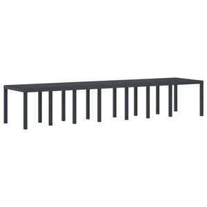 vidaXL Gartentisch Anthrazit 400 x 100 x 73 cm Poly-Rattan