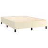 vidaXL Boxspringbett mit Matratze & LED Creme 140x200 cm Kunstleder