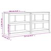 vidaXL Outdoor-K&uuml;chenschr&auml;nke 2 Stk. Wei&szlig; Massivholz Kiefer
