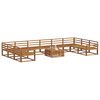 vidaXL Outdoor-Sofagarnitur 11 pcs Natur Massivholz Akazie