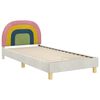 vidaXL Kinderbettgestell mit Kopfteil Creme 90 x 190 cm Samt
