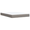 vidaXL Boxspringbett mit Matratze Taupe 140x190 cm Stoff