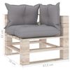vidaXL 4-tlg. Garten-Lounge-Set aus Paletten mit Kissen Kiefernholz