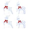 vidaXL Weihnachtsrentier 4 stk. 80 LEDs Blau 43 x 19 x 65 cm