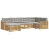vidaXL Outdoor-Sofagarnitur 6 Stk. Wei&szlig; und Hellgrau Polyester