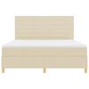 vidaXL Boxspringbett mit Matratze Creme 180 x 200 cm Stoff