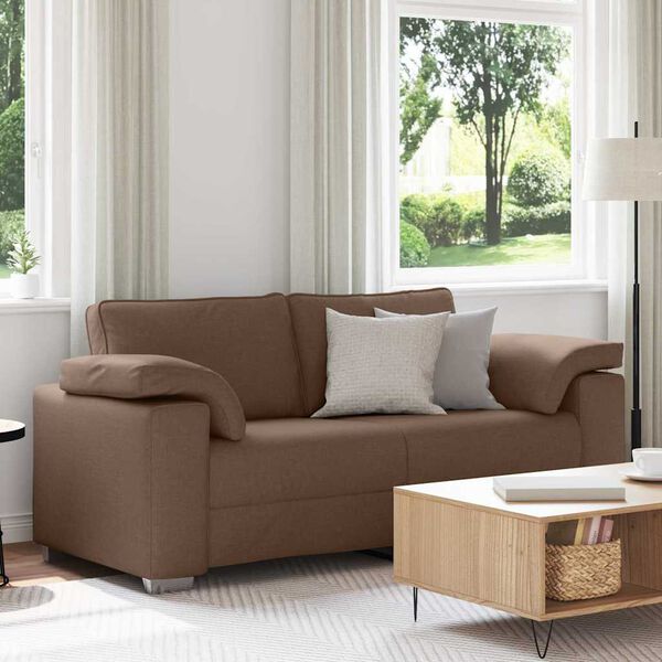 vidaXL Sofa 140cm Braun Stoff