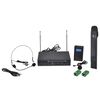 Receiver mit 1 drahtlosen Mikrophon und 1 drahtlosen Headset VHF