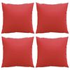 vidaXL Zierkissen 4 Stk. Rot 40x40 cm Stoff