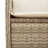 vidaXL 4-tlg. Garten-Lounge-Set mit Kissen Beige Poly Rattan