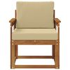vidaXL Outdoor-Sofa Massives Akazienholz und Polyester Natur