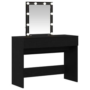 vidaXL Schminktisch Schwarz Eichen-Optik 100 x 40 x 130 cm