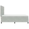 vidaXL Boxspringbett mit Matratze Hellgrau 140 x 190 cm Stoff