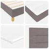 vidaXL Boxspringbett mit Matratze Taupe 140 x 200 cm Stoff