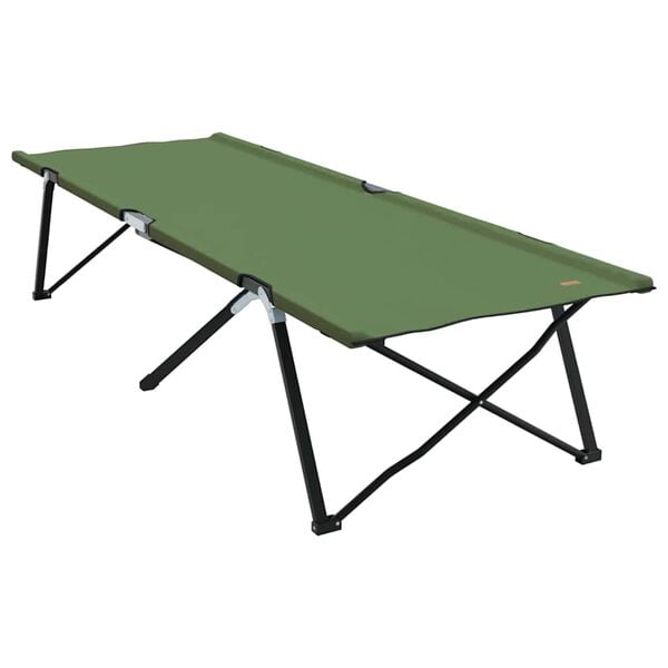 vidaXL Klapp Schlafbett f&uuml;rs Camping 2 pcs Gr&uuml;n 206 x 76 x 74 cm