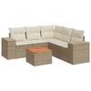 vidaXL Patio Sofa Set 6-Sitzer Beige