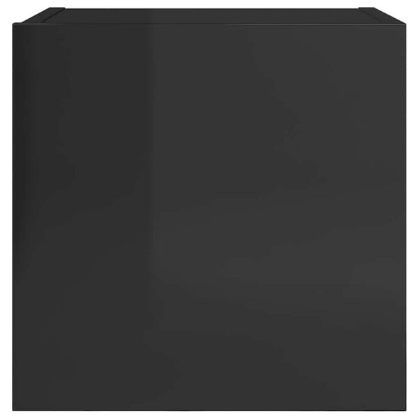 vidaXL TV-Wandschrank Hochglanz-Schwarz 30,5x30x30 cm
