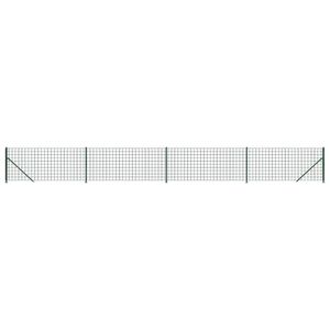 vidaXL Maschendrahtzaun mit Bodenflansch Gr&uuml;n 0,8x10 m