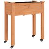 vidaXL Pflanzk&uuml;bel mit Einsatz und Rollen Braun 71x37x80 cm Tannenholz