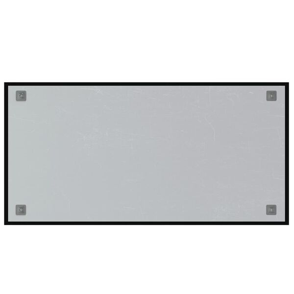 vidaXL Magnettafel Wandmontage Schwarz 100x50 cm Hartglas