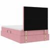 vidaXL Bett mit Stauraum und LED mit Matratze Rosa 120 x 200 cm Samt