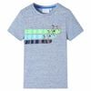 vidaXL Kinder-Kurzarmshirt Blau Melange 140