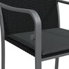 vidaXL Gartenst&uuml;hle mit Kissen 2 Stk. Schwarz 56x59x84 cm Poly Rattan