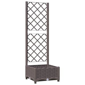 vidaXL Pflanzk&uuml;bel mit Rankgitter Braun 40x40x121,5 cm PP