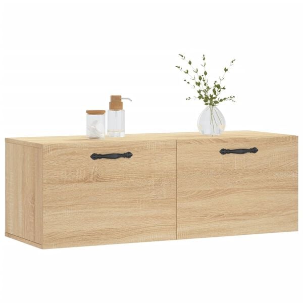 vidaXL Wandschrank Sonoma-Eiche 100x36,5x35 cm Holzwerkstoff