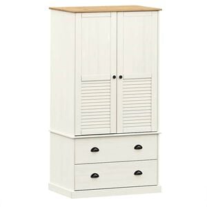 vidaXL Kleiderschrank VIGO Wei&szlig; 90x55x170 cm Massivholz Kiefer