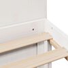 vidaXL Massivholzbett mit Regal ohne Matratze Weiß 120x190 cm Kiefer