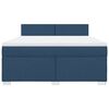 vidaXL Boxspringbett mit Matratze Blau 180x200 cm Stoff