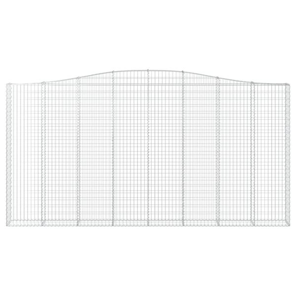 vidaXL Gabionen mit Hochbogen 5 Stk. 400x30x200/220cm Verzinktes Eisen