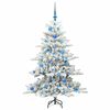 vidaXL K&uuml;nstlicher klappbarer Weihnachtsbaum Wei&szlig; 150 cm PVC und Stahl