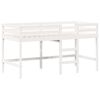 vidaXL Hochbett mit Leiter und Dach Wei&szlig; 80x200 cm Massivholz Kiefer