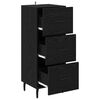 vidaXL Sideboard Schwarz Eichen-Optik 34 x 34,5 x 90 cm Holzwerkstoff